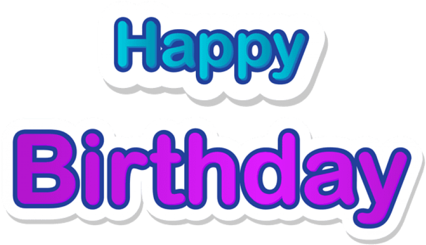 Free Png Download Happy Birthday Text Element Png Images Clipart (850x488), Png Download