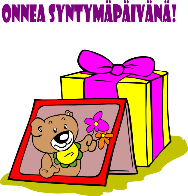 Kort Kortti Födelsedag Syntymäpäivä Grattis Onnea Kalas Clipart (646x673), Png Download