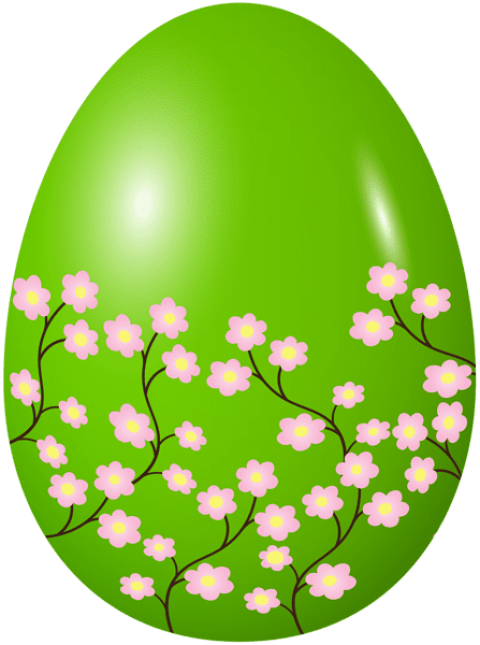 Easter Spring Egg Green Png Clipart (480x645), Png Download