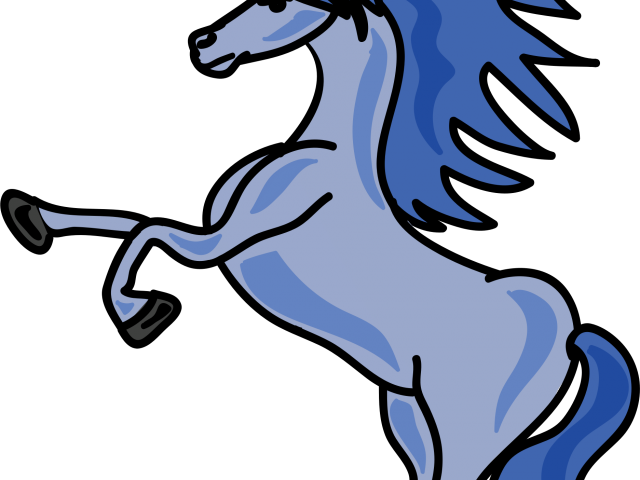 Blue Clipart Unicorn - Png Download (640x480), Png Download