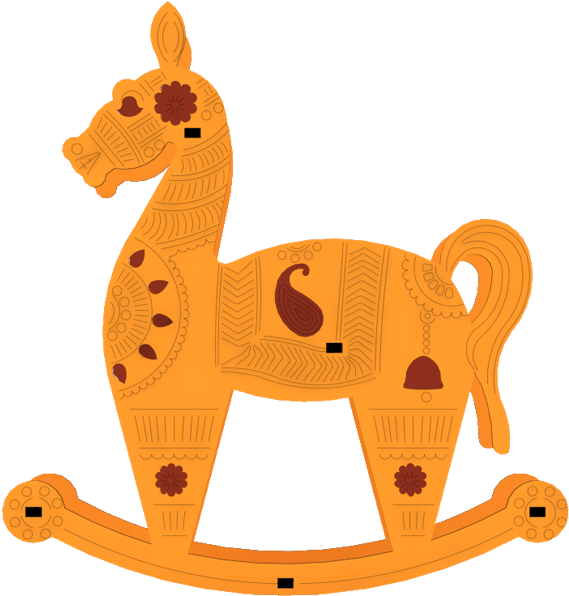 Clipart Toys Rocking Horse - Png Download (576x600), Png Download