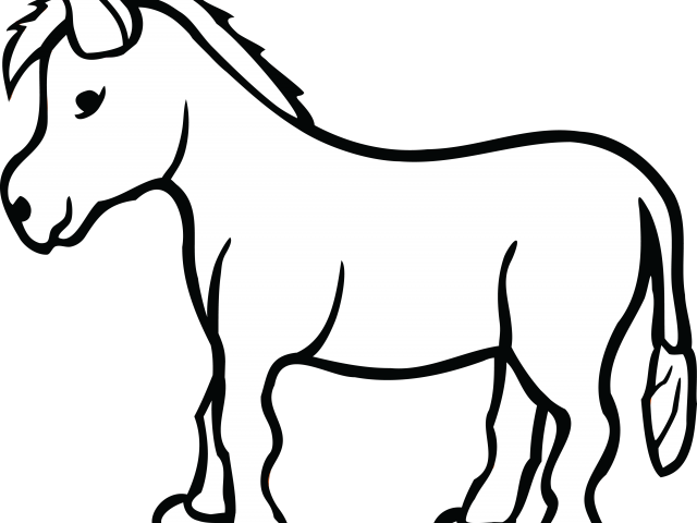 Donkey Clipart Outline - Png Download (640x480), Png Download