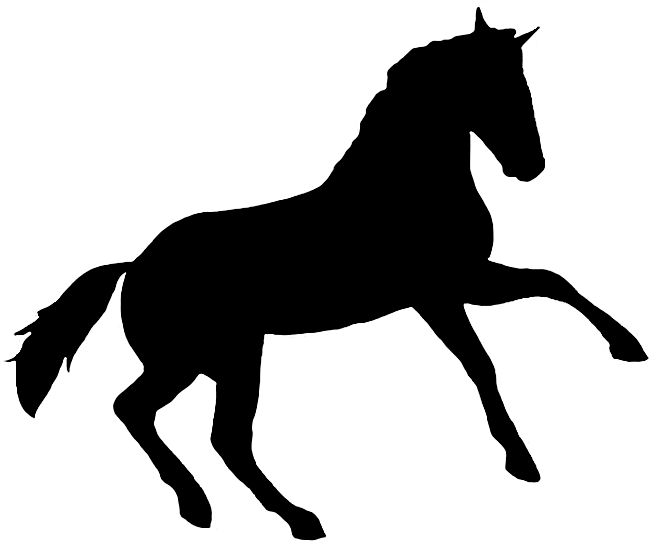 Printable Horse Silhouette Clipart (650x564), Png Download