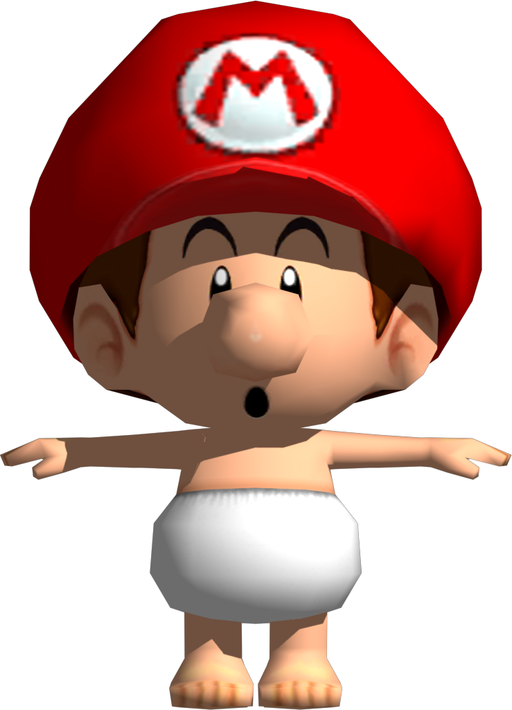 Baby Mario Diaper Model Clipart (739x1025), Png Download