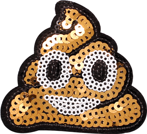 Poop Emoji Iron On Patch Accessories Clipart (860x1115), Png Download