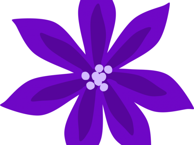 Purple Flower Clipart Purple Lily - Png Download (640x480), Png Download