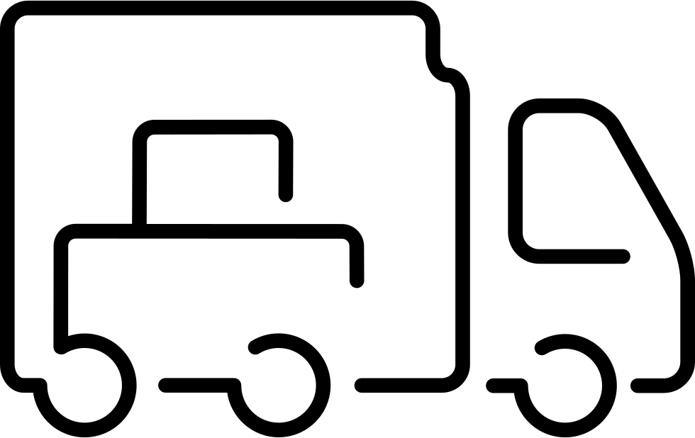 Logistics Truck Outline Comments Clipart (980x618), Png Download