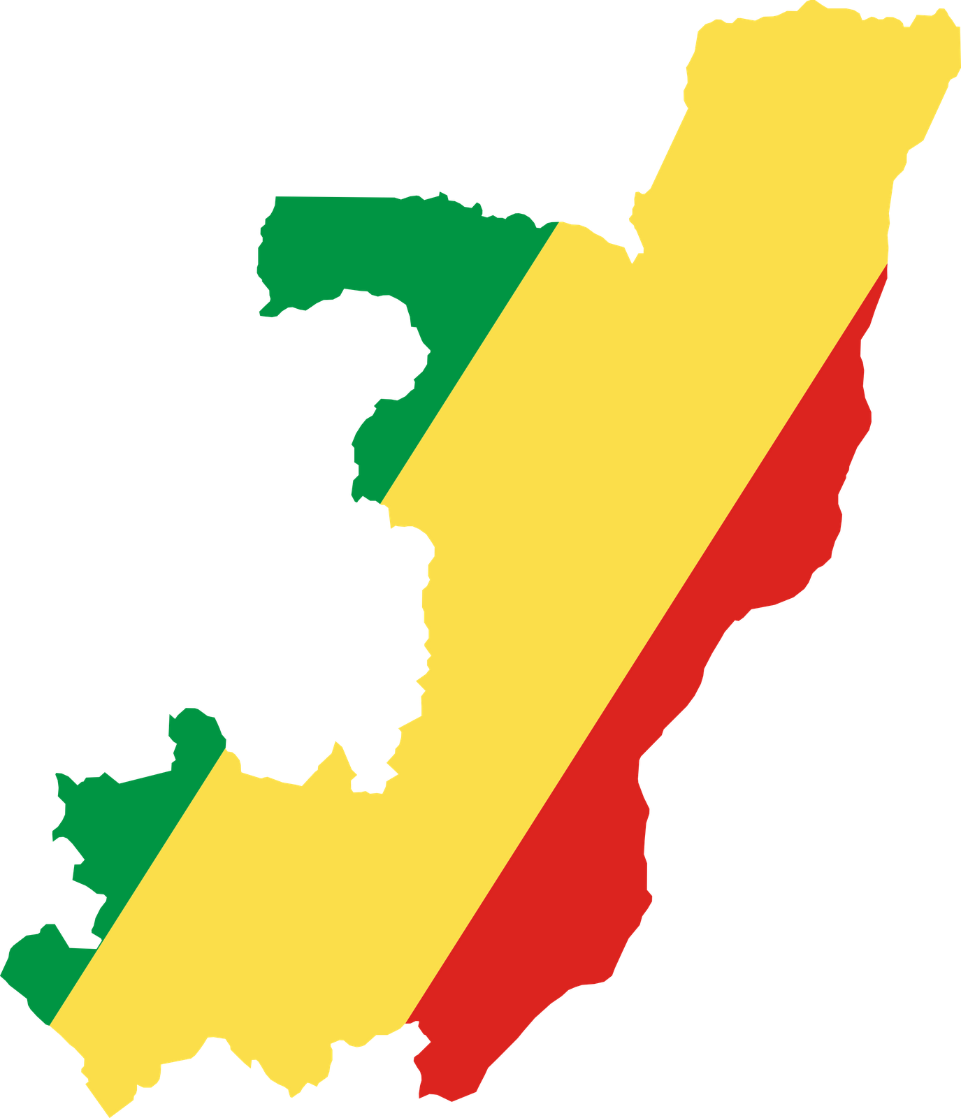 Congo Republic Flag Icon Clipart (1375x1600), Png Download