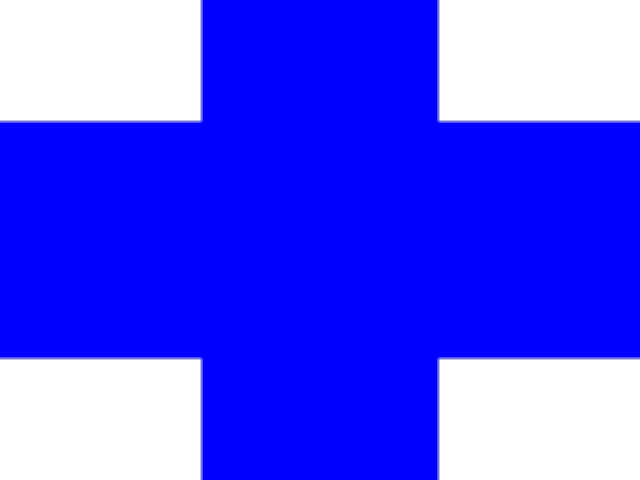 Dark Clipart Blue Cross - Png Download (640x480), Png Download