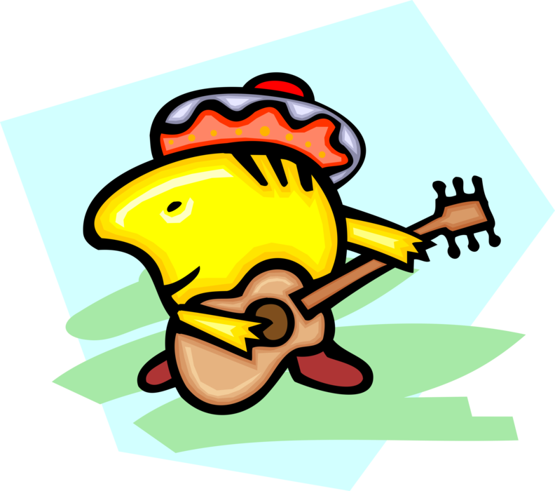 Musician With Guitar And Clipart (792x700), Png Download