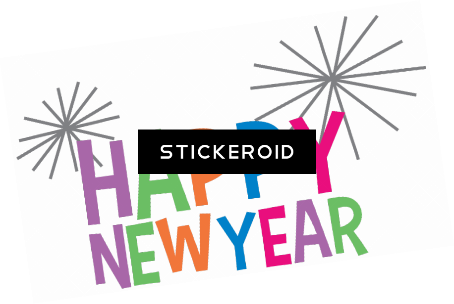 Happy New Year Clipart Colourful - Png Download (916x615), Png Download