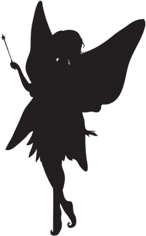 Forest Fairy Silhouette Png Png Clipart (480x777), Png Download