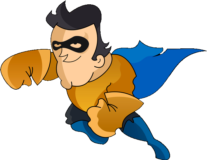 Superhero Silhouette Png Clipart (667x516), Png Download