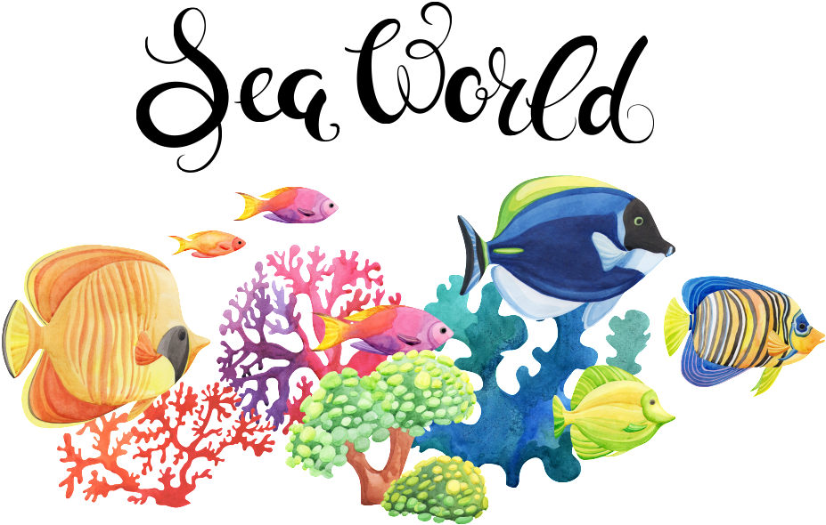 Fish Tank Clipart Painting Fish - Png Download (1024x684), Png Download