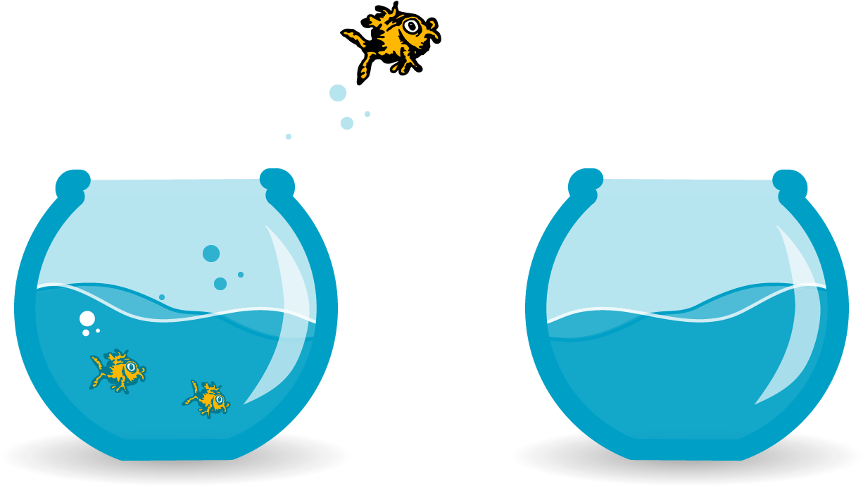 Fish Bowl Fish Tank Aquarium Goldfish Jump White Clipart (1920x1080), Png Download