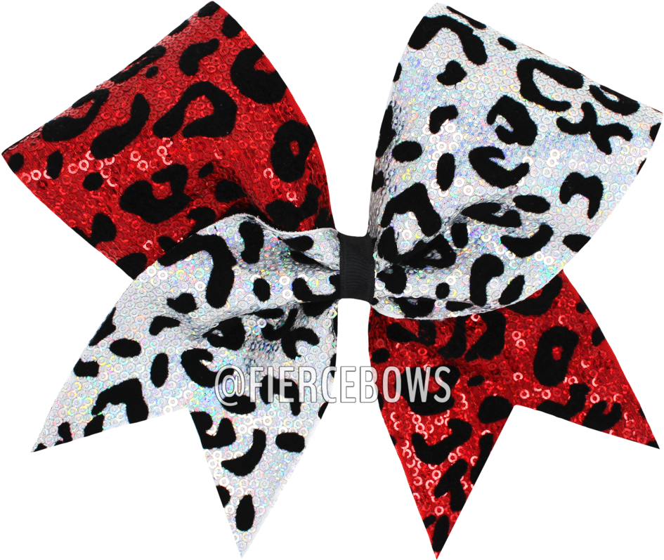 Cheetah Sequin Tick Tock Bow Clipart (1024x1024), Png Download