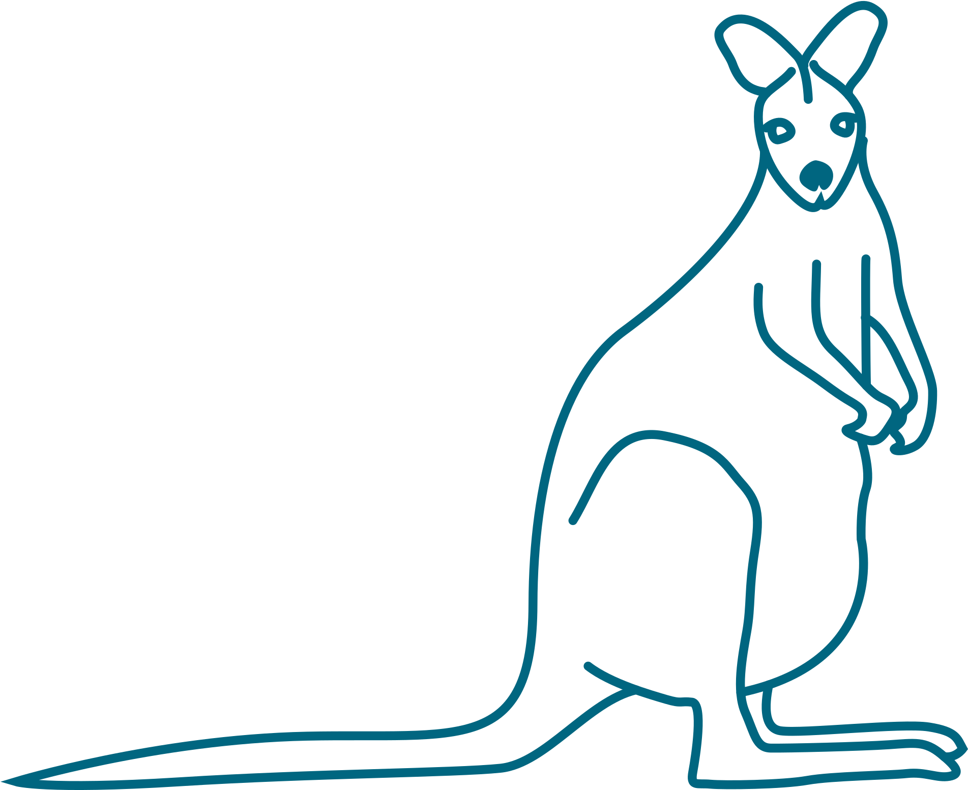 Kangaroo Clipart (2400x2049), Png Download