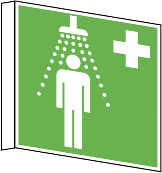 Signs For Safety Showers, As Flag Shield Clipart (600x600), Png Download