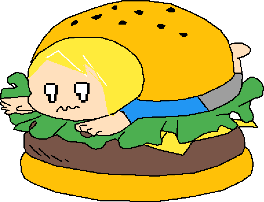 Burger Clipart Burger Man - Png Download (1000x1000), Png Download