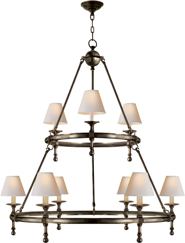 Classic Two-tier Ring Chandelier Clipart (1024x1024), Png Download