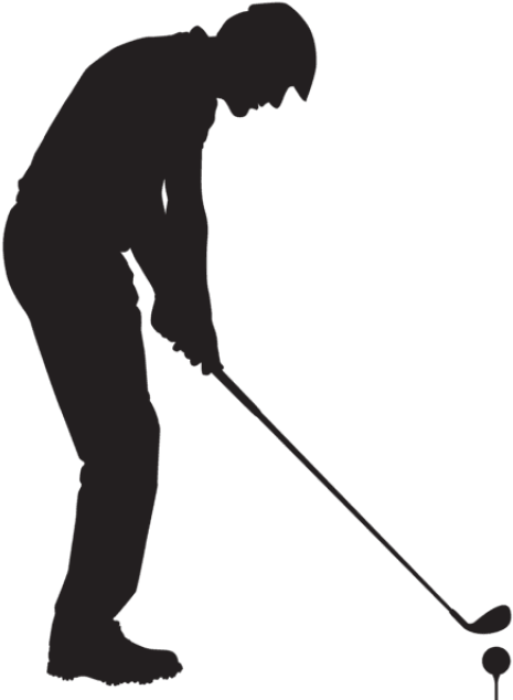 Free Png Man Playing Golf Silhouette Png Clipart (480x640), Png Download