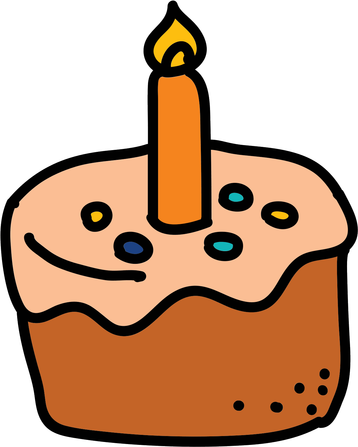 Cute Cake Icon Clipart (1212x1513), Png Download