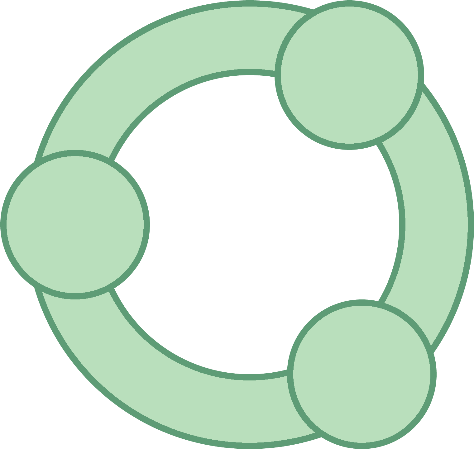 This Icon Is Three Orbs Connected With A Tube Clipart (1600x1600), Png Download