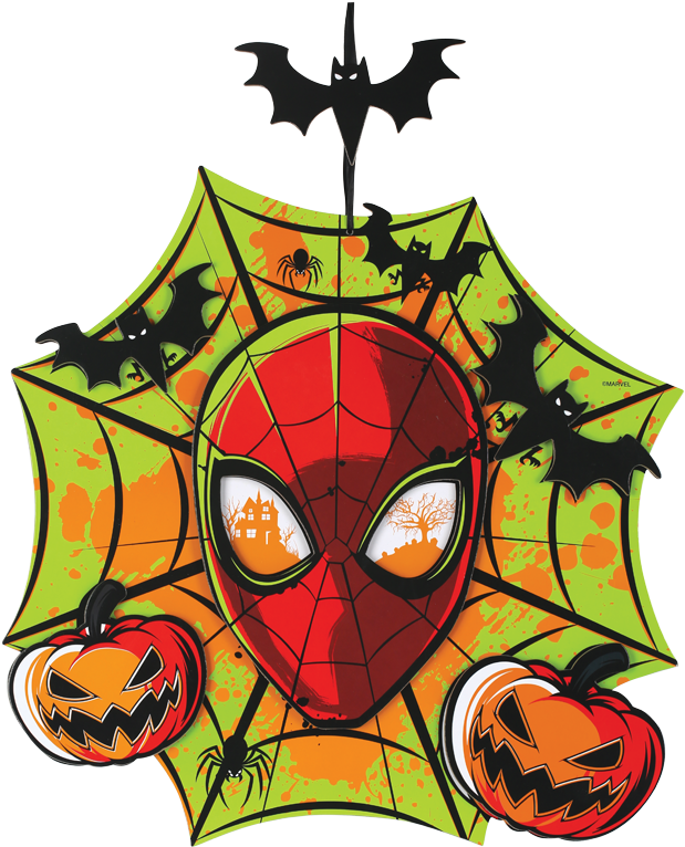 Deluxe Spider-man Wreath Clipart (650x832), Png Download