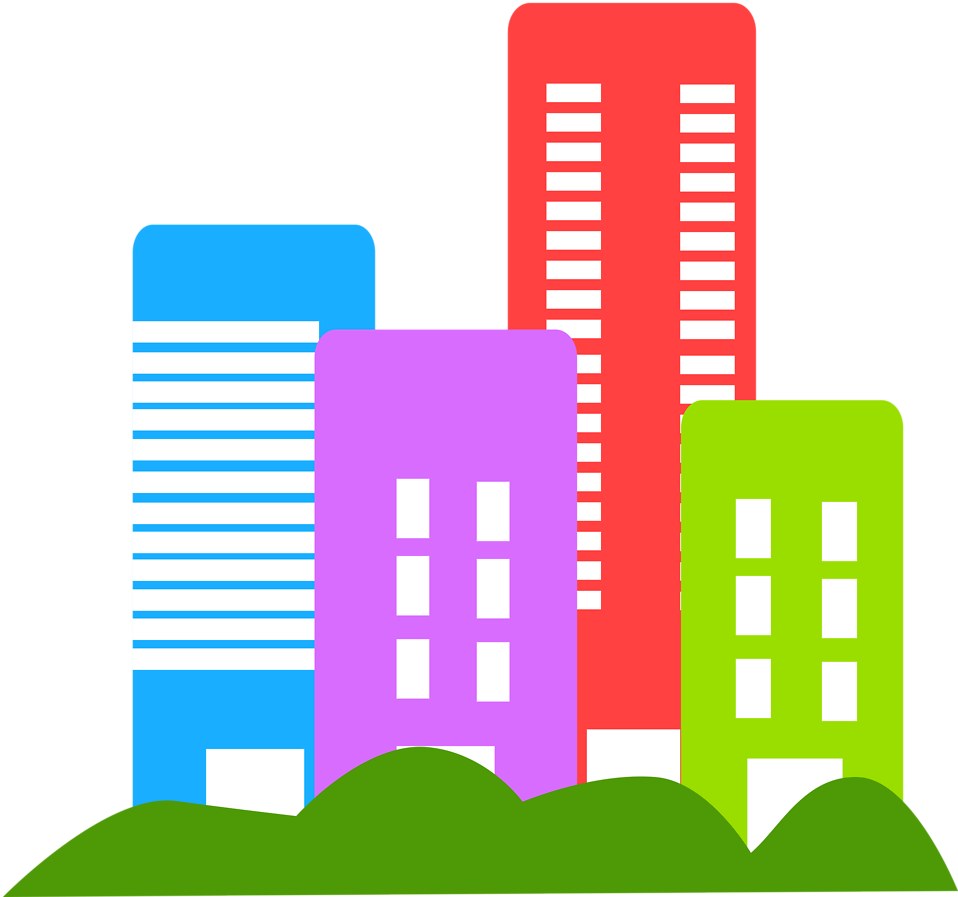 Clipart Of City, Cities And Rent - Png Download (958x897), Png Download