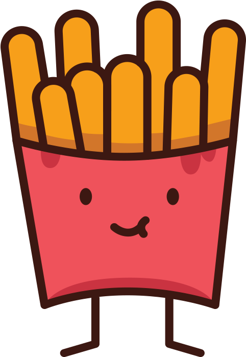 French Fries Doodle Clipart (900x900), Png Download
