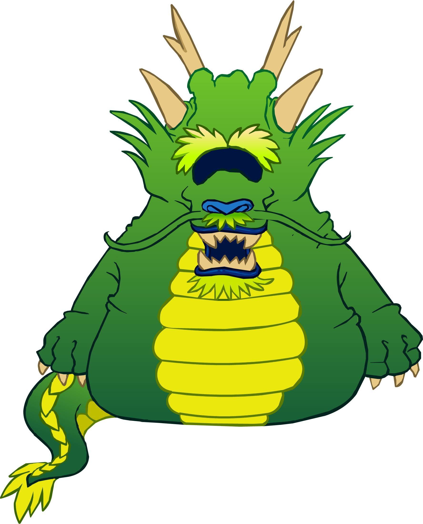 Ancient Green Dragon Clipart (1776x2199), Png Download
