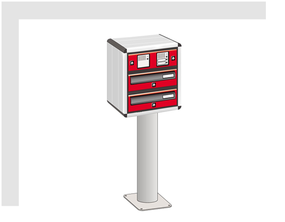 Freestanding Mailbox Sets Clipart (640x639), Png Download