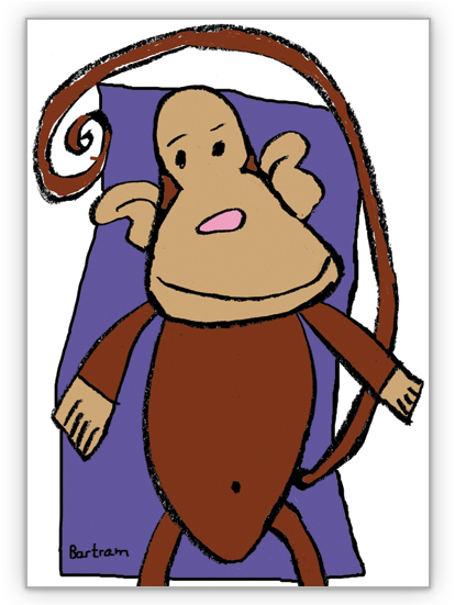 Affe Ohne Text Clipart (635x550), Png Download