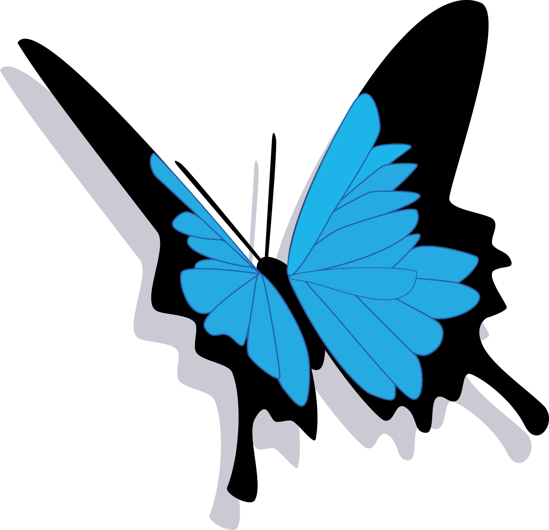 Butterfly Copy Clipart (1894x1826), Png Download