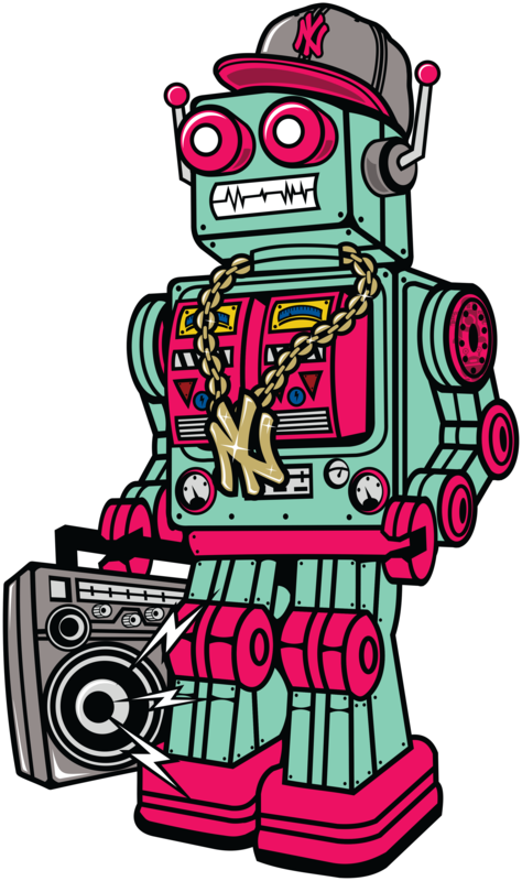 Robot Boombox Clipart (474x800), Png Download