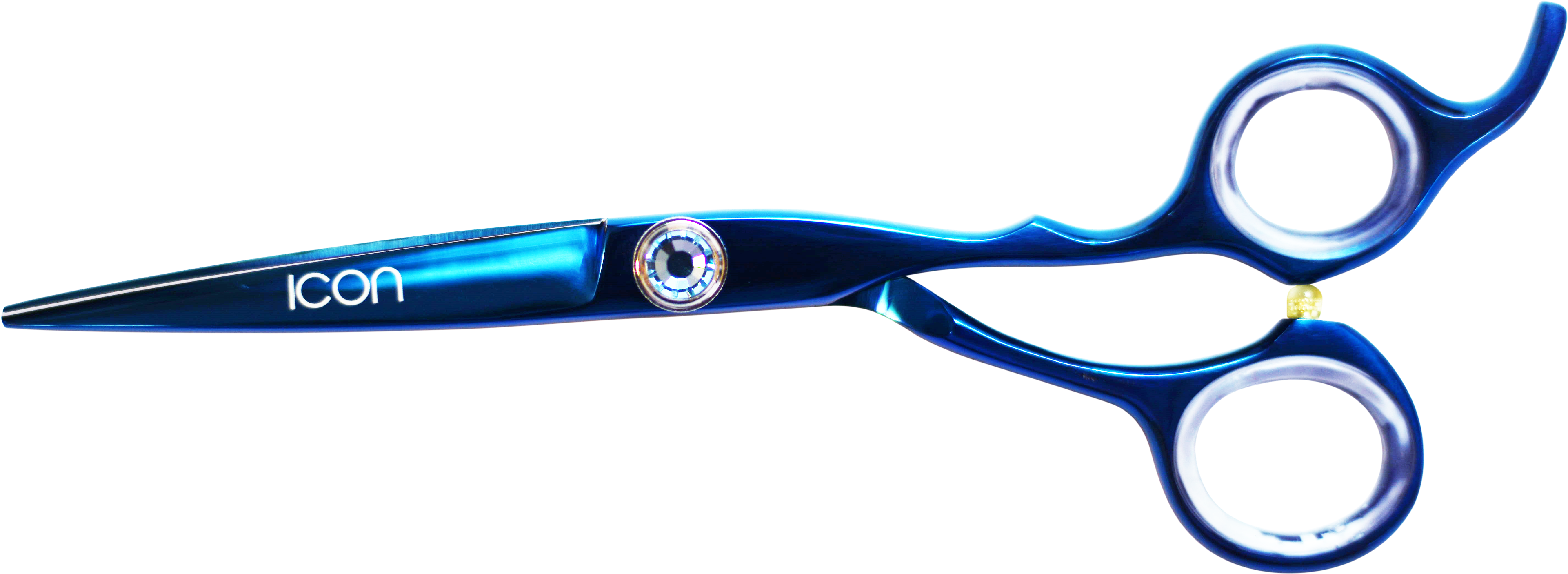 Icon 6" Blue Titanium Coated Hair Cutting Shears Scissors Clipart (3842x1406), Png Download