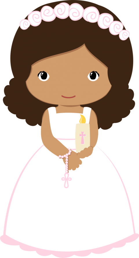 Free Png Download Communion Girl Wave Hair Png Images Clipart (480x888), Png Download