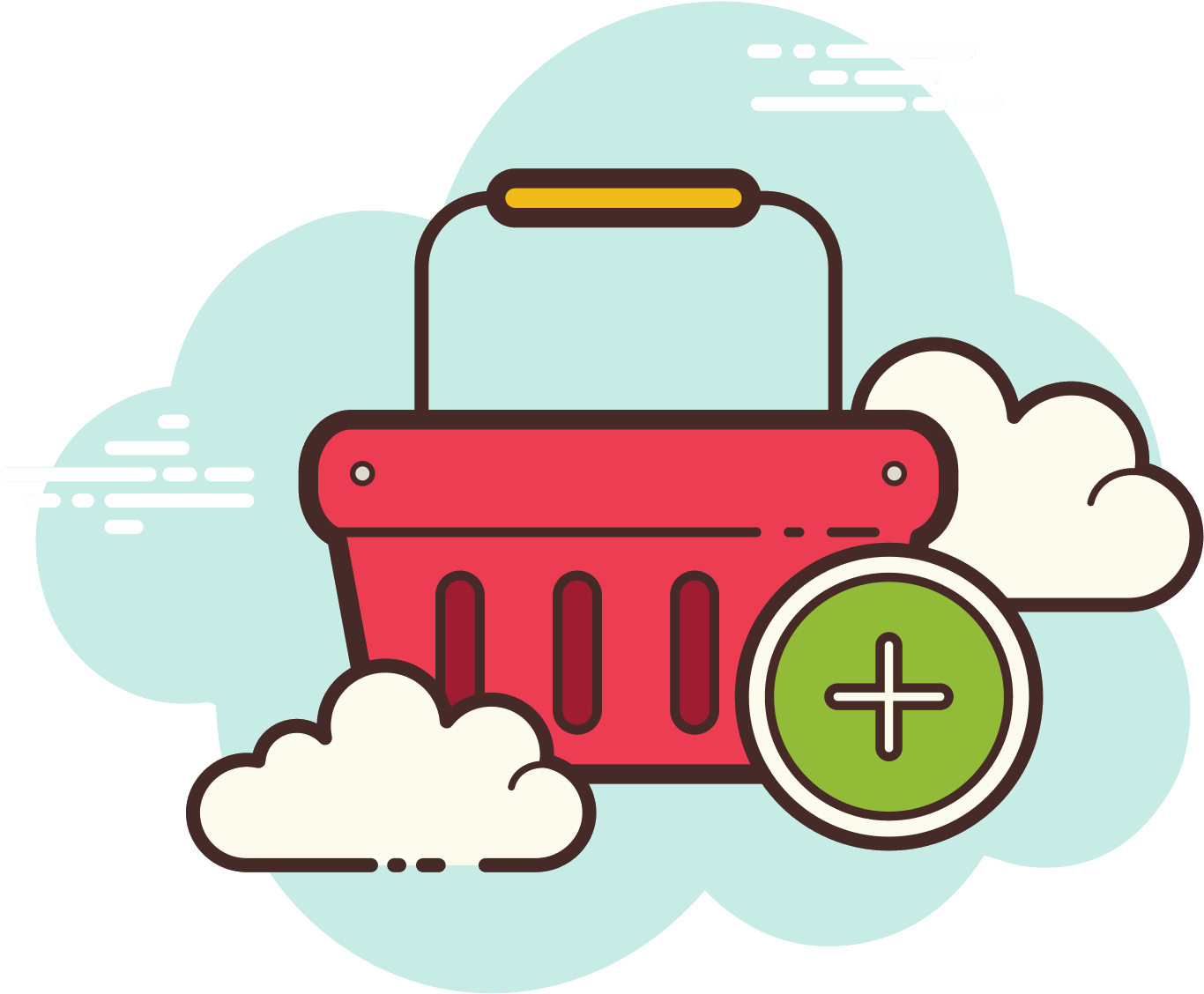 Shopping Basket Add Icon Clipart (1600x1600), Png Download