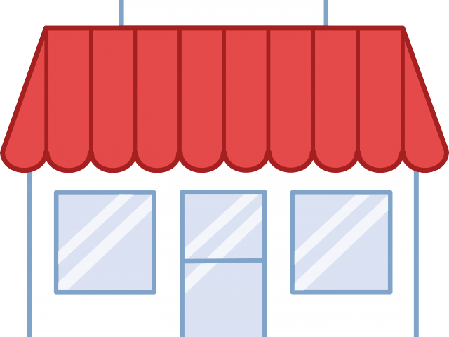 Online Shopping Clipart Store Roof - Png Download (640x480), Png Download