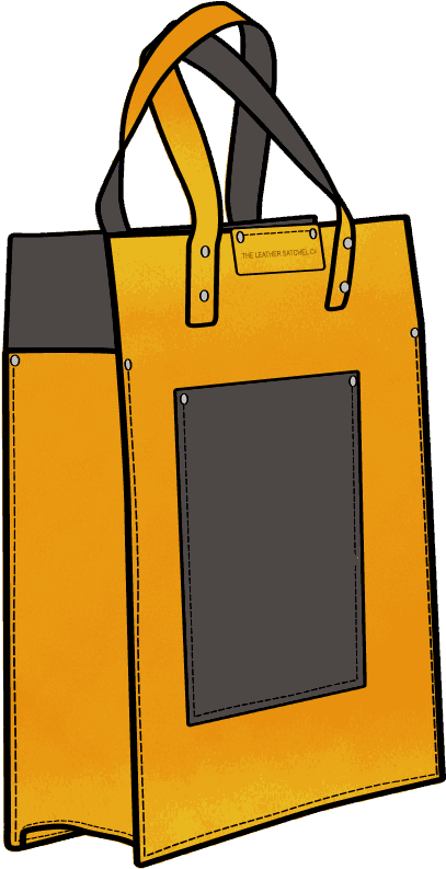 Portfolio Tote In English Mustard Leather Clipart (1000x1000), Png Download