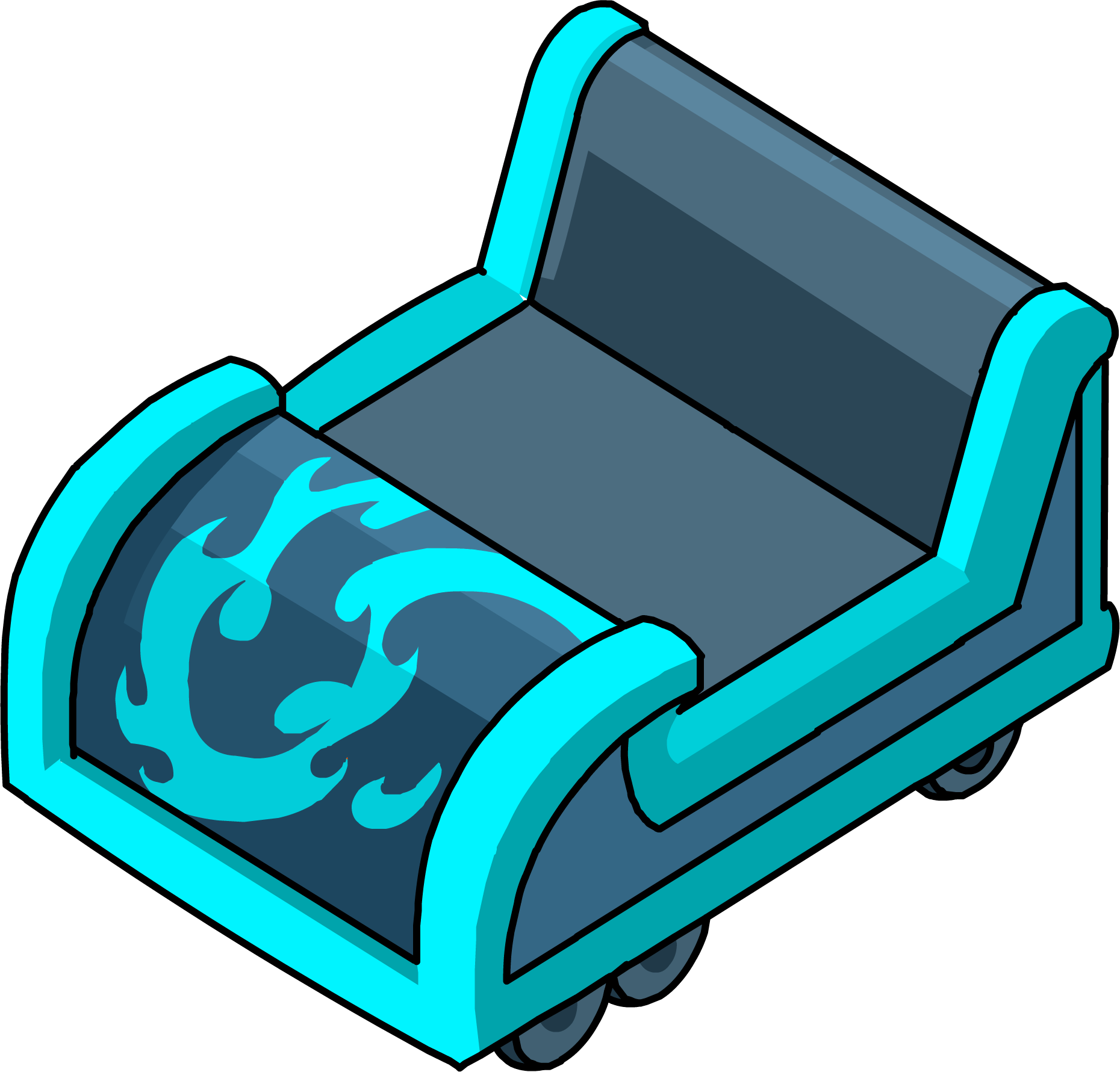 Blue Cart Club Penguin Wiki Fandom Powered Clipart (1860x1781), Png Download