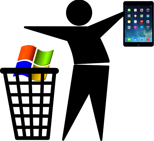 Trashing Xp For Ipad Clipart (657x601), Png Download