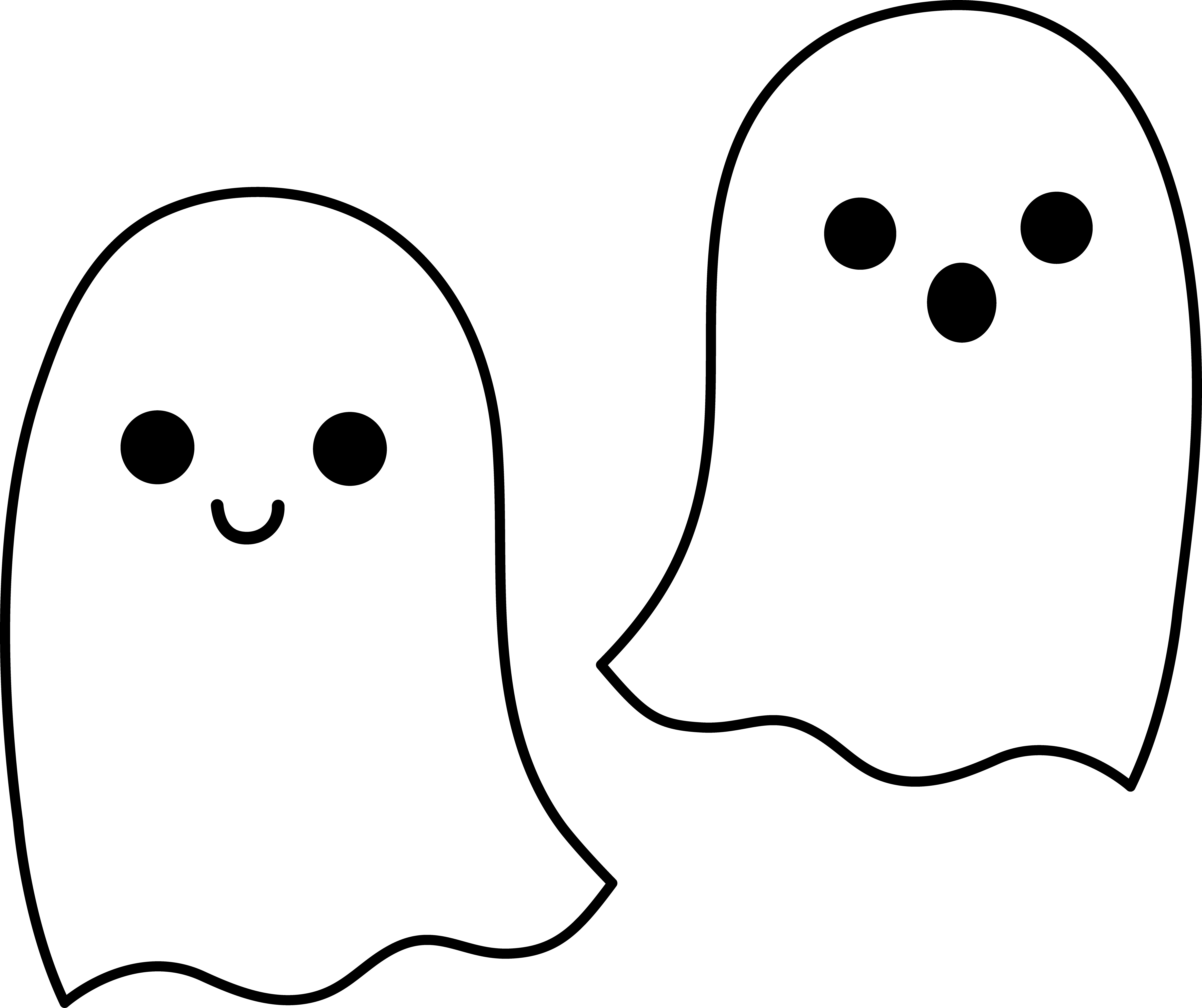 Ghost Clipart Of Duo, Caught And Wrap - Png Download (5942x4982), Png Download