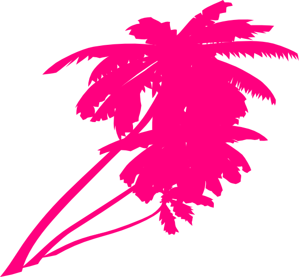 Neon Palm Tree Png Clipart (600x556), Png Download