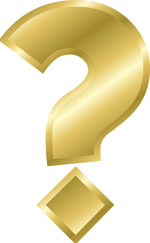 Effect Letters Alphabet Gold - Golden Question Mark Png Clipart (618x1000), Png Download