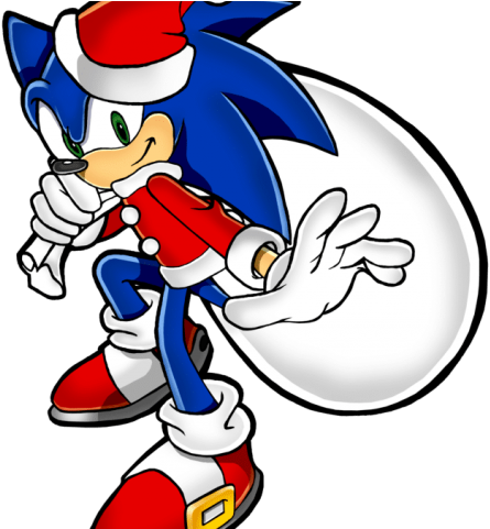 Hedgehog Clipart Holiday - Sonic The Hedgehog Santa - Png Download (640x480), Png Download