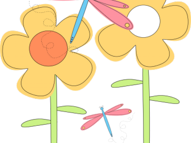 Dragonfly Clipart Flower - May Newsletter Template Preschool - Png Download (640x480), Png Download