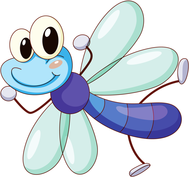 Ϧugs ‿✿⁀ - Dragonfly Cartoon Clip Art - Png Download (800x741), Png Download