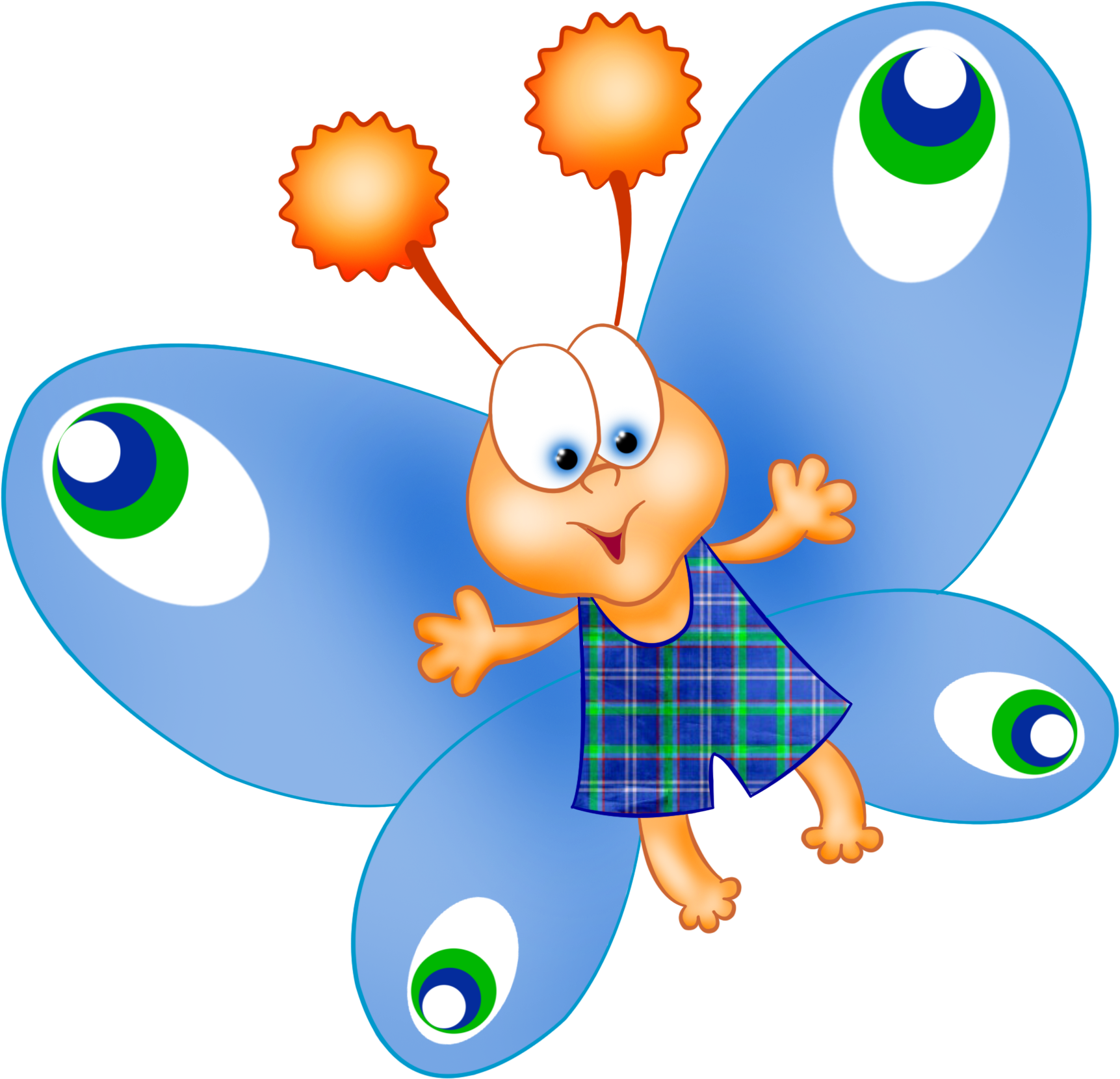 Butterfly Art, Butterfly Books, Butterfly Images, Dragonfly - Cute Blue Butterfly Clipart - Png Download (2000x2000), Png Download
