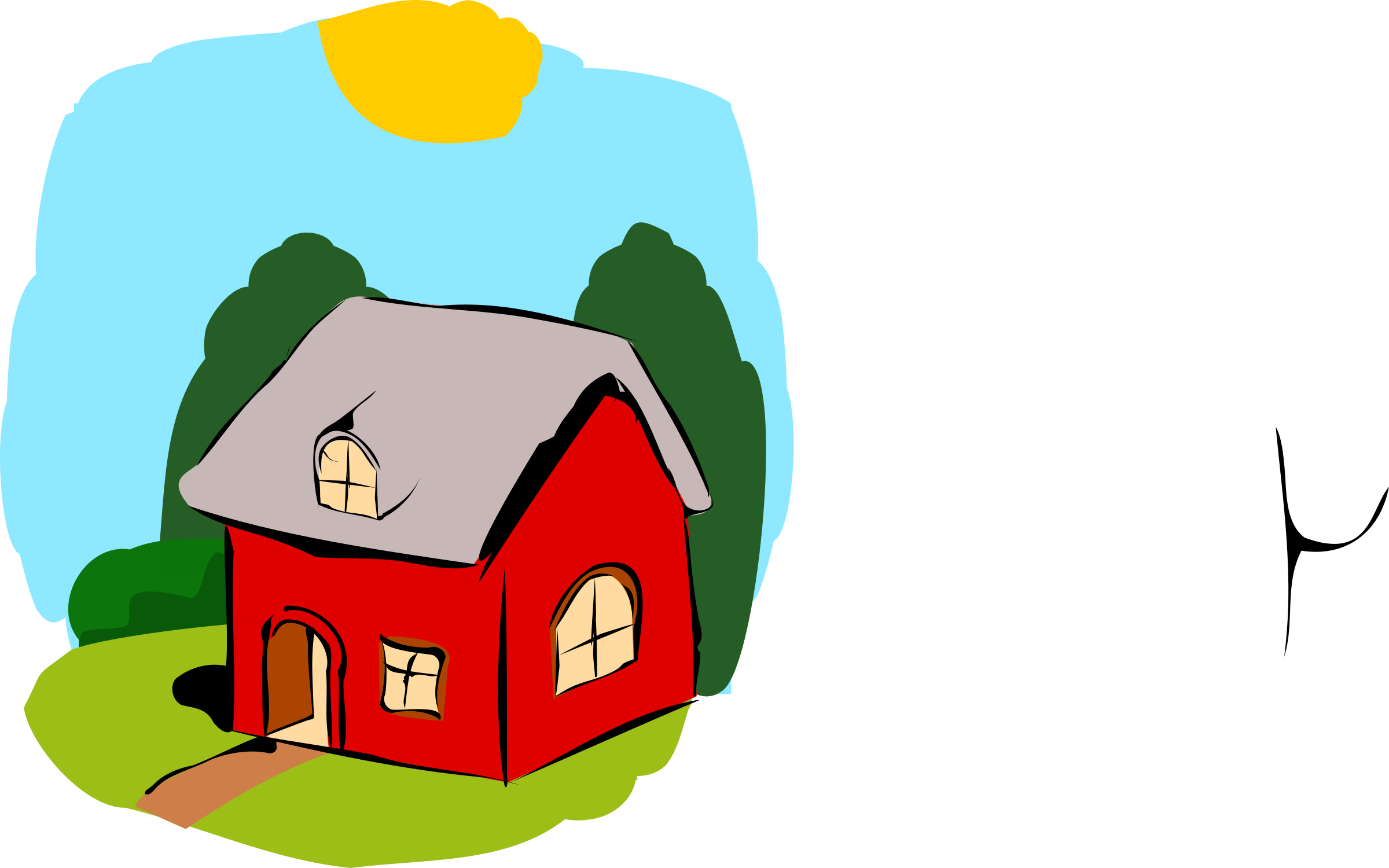 Fairy Tale Clipart Simple Free Collection - Fairy Tale House Clip Art - Png Download (2400x1500), Png Download